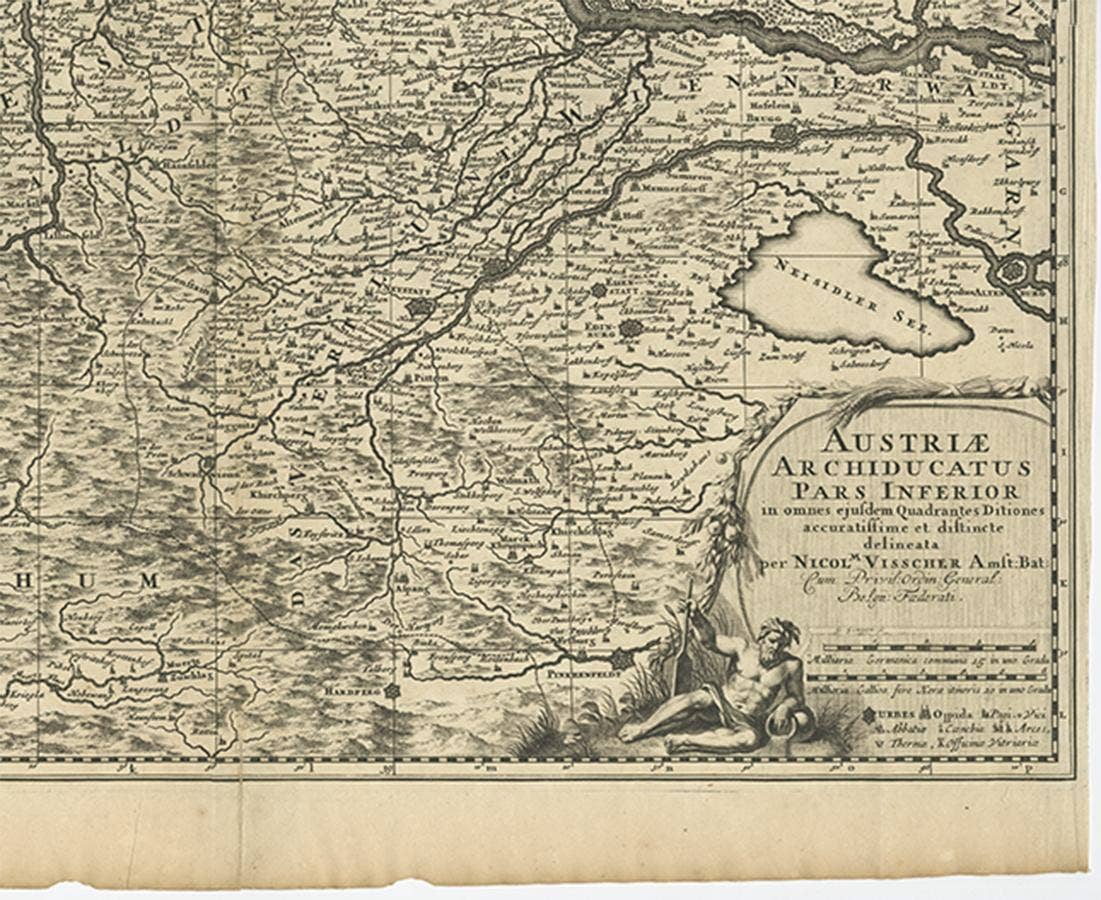 Antique Map of Austria by N. Visscher, circa 1690
