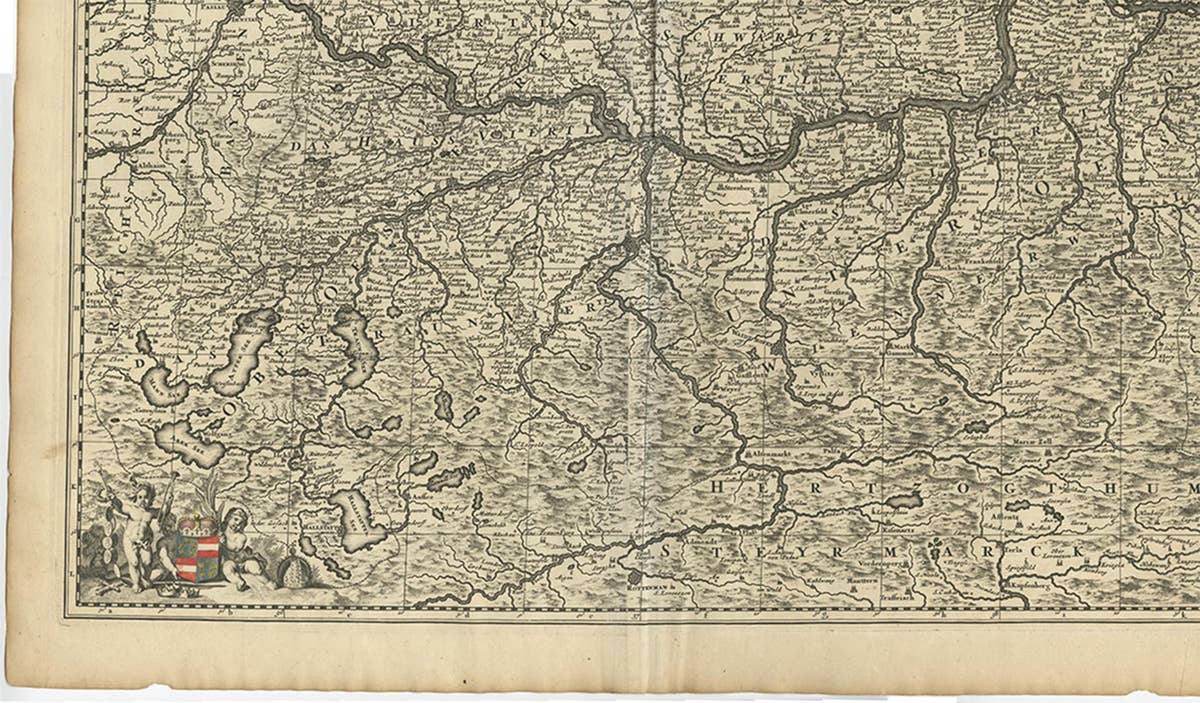 Antique Map of Austria by N. Visscher, circa 1690