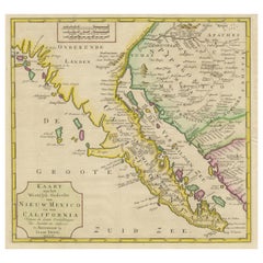 Antique Map of Baja California and parts of Alta California, Arizona and Sonora