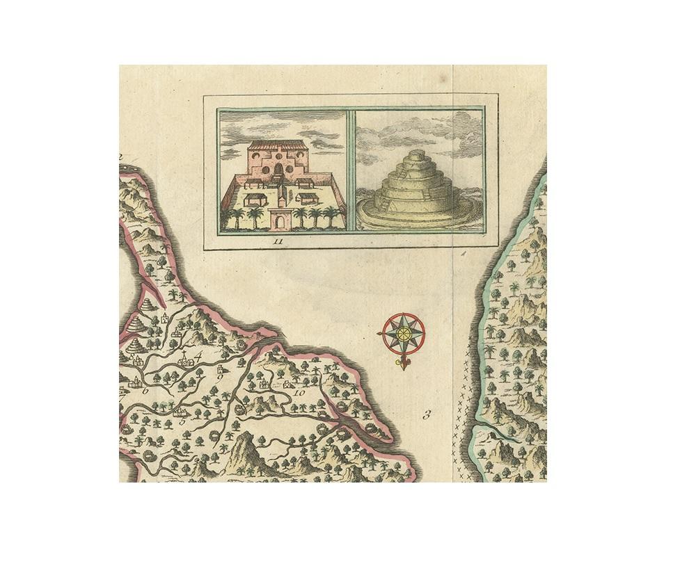 Antique Map of Bali 'Indonesia' by Bellin '1757' In Good Condition In Langweer, NL