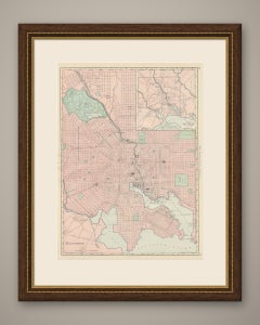 Antique Map of Baltimore, with Druid Hill Park, Rand McNally, 1899