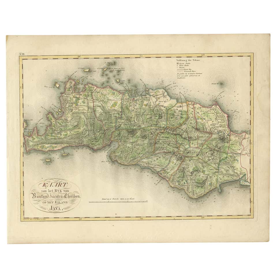 Antique Map of Central and East Java by Van den Bosch, 1818 For Sale at ...