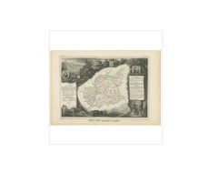 Antique Map of Basses-Alpes ‘France’ by V. Levasseur, 1854