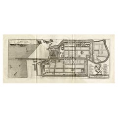 Carte ancienne de Batavia « Jakarta, Indonésie », les Indes orientales néerlandaises, 1782