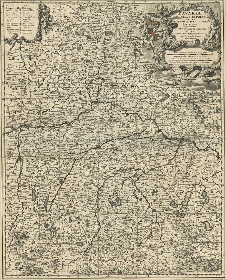 antike-karte-von-bayern-deutschland-von-n-visscher-um-1698-im