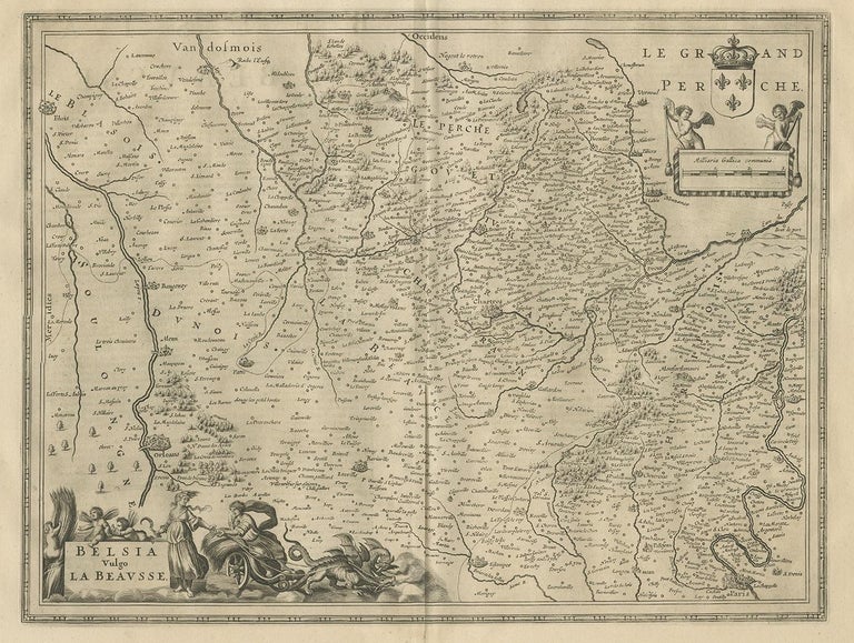 Antique Map of Beauce by Janssonius, 1657 For Sale at 1stDibs beauce