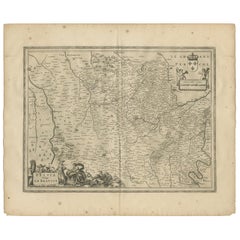 Carte ancienne de la Beauce par Janssonius:: 1657