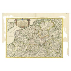 Antique Map of Belgium and Surroundings, 1692
