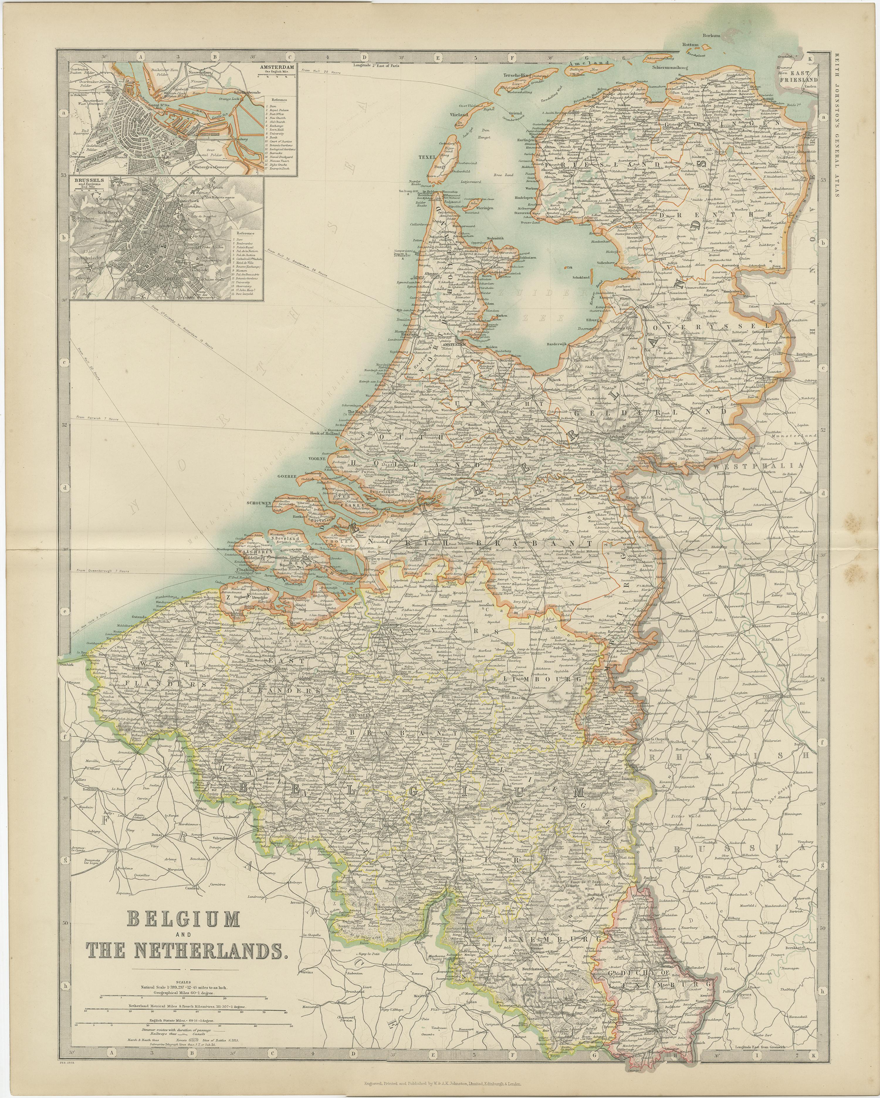 amsterdam and belgium map