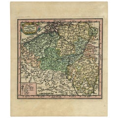 Antique Map of Belgium by J.C. Weigel, 1723
