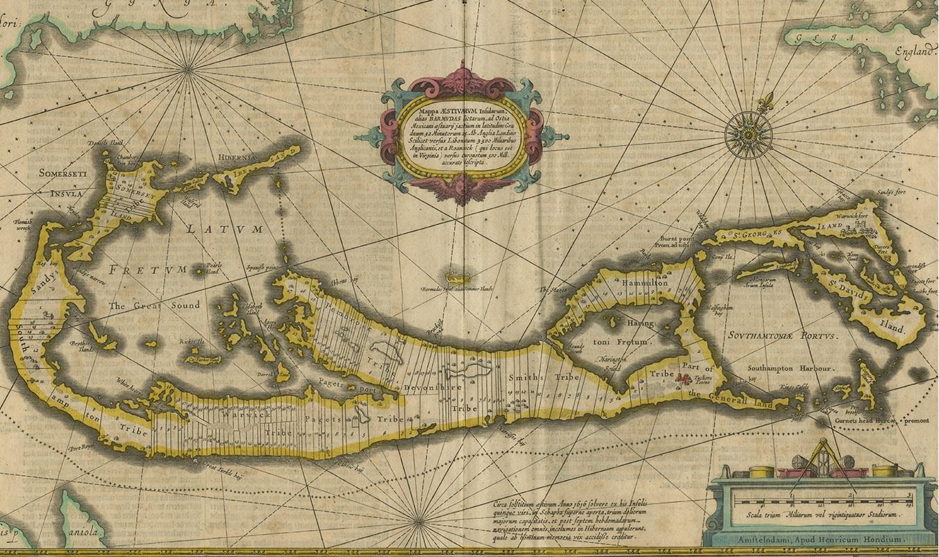 antique bermuda map