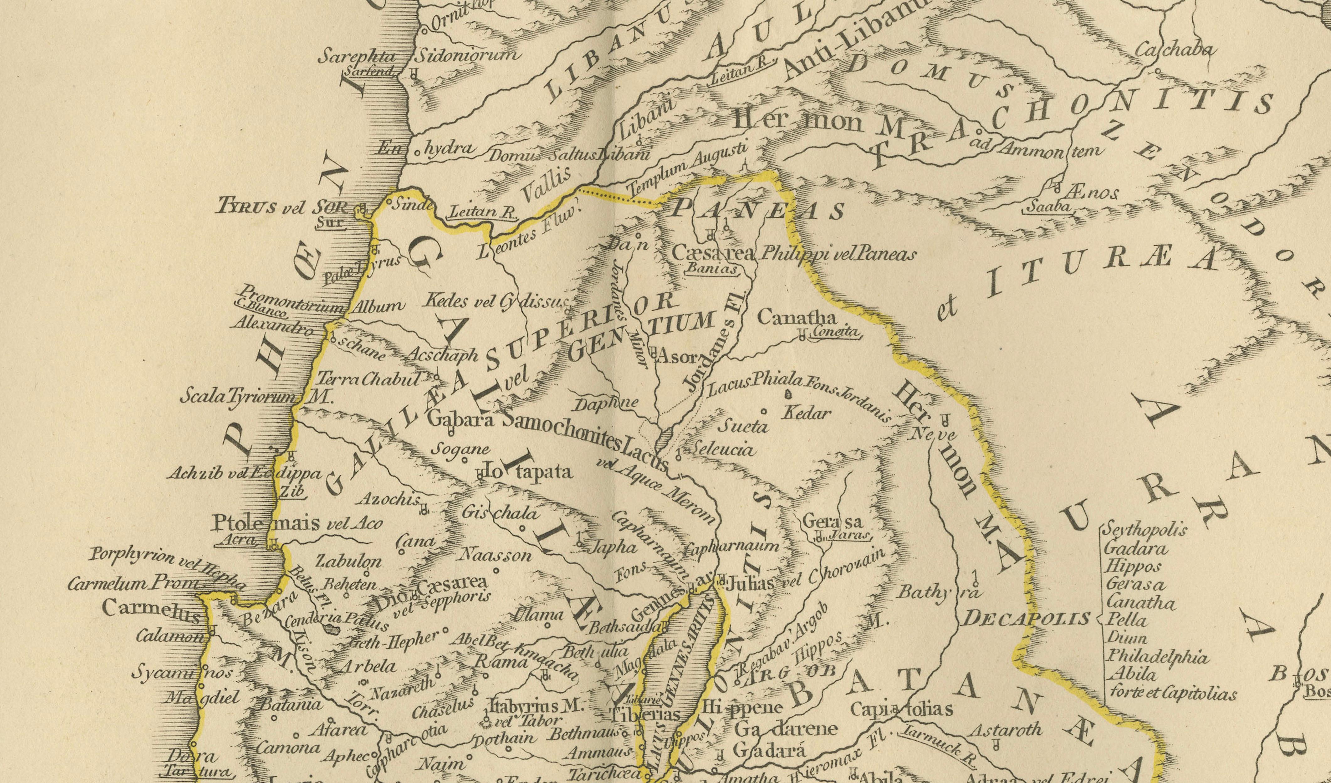 Antique Map of Biblical Palestine – Holy Land & Jerusalem Insets, c.1818