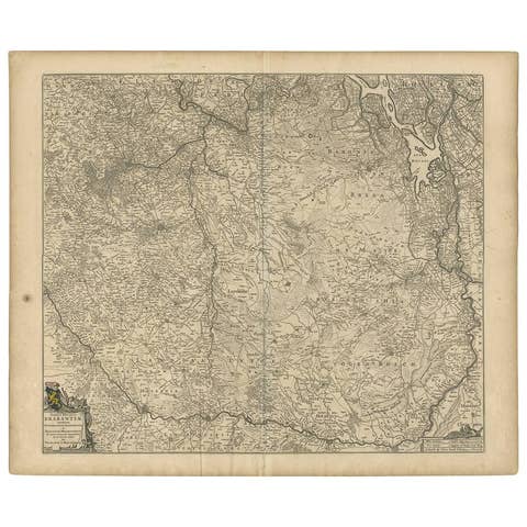 Antique Map of Brabant 'The Netherlands' by N. Visscher, circa 1670