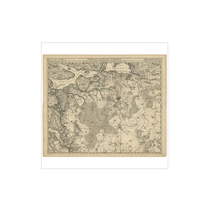 Antique Map of Brabant 'The Netherlands' by N. Visscher, circa 1690