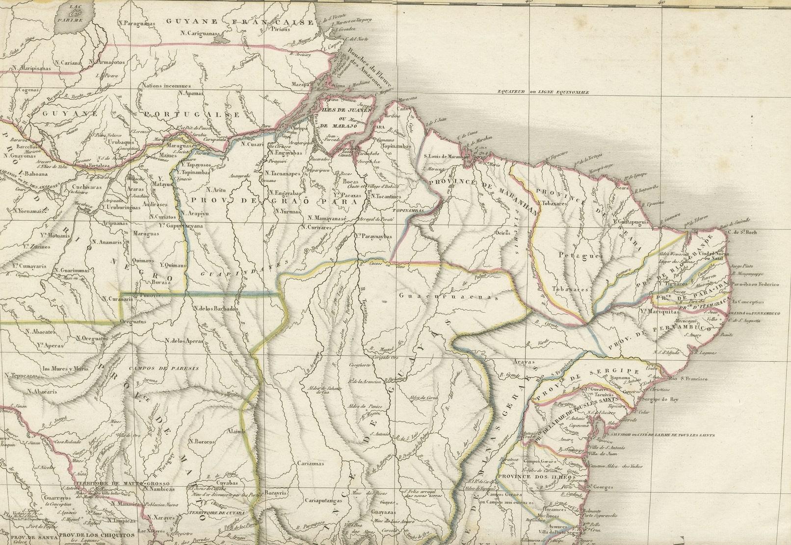 map of brazil in south america
