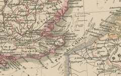 Antique Map of Britain & Ireland with North Sea Detail – 1856 Stülpnagel