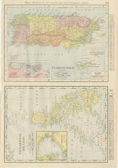 Antique Map of British America, with Hudson Bay, Rand McNally, 1899