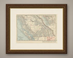 Antique Map of British Columbia, with Queen Charlotte Islands, 1899