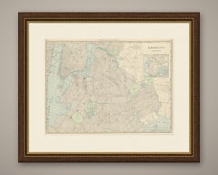 Antique Map of Brooklyn, New York, with Prospect Park, Rand McNally, 1899