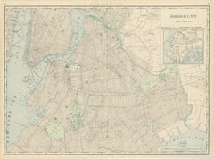 Antique Map of Brooklyn, New York, with Prospect Park, Rand McNally, 1899