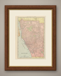 Antique Map of Buffalo, New York, on Lake Erie, Rand McNally, 1899