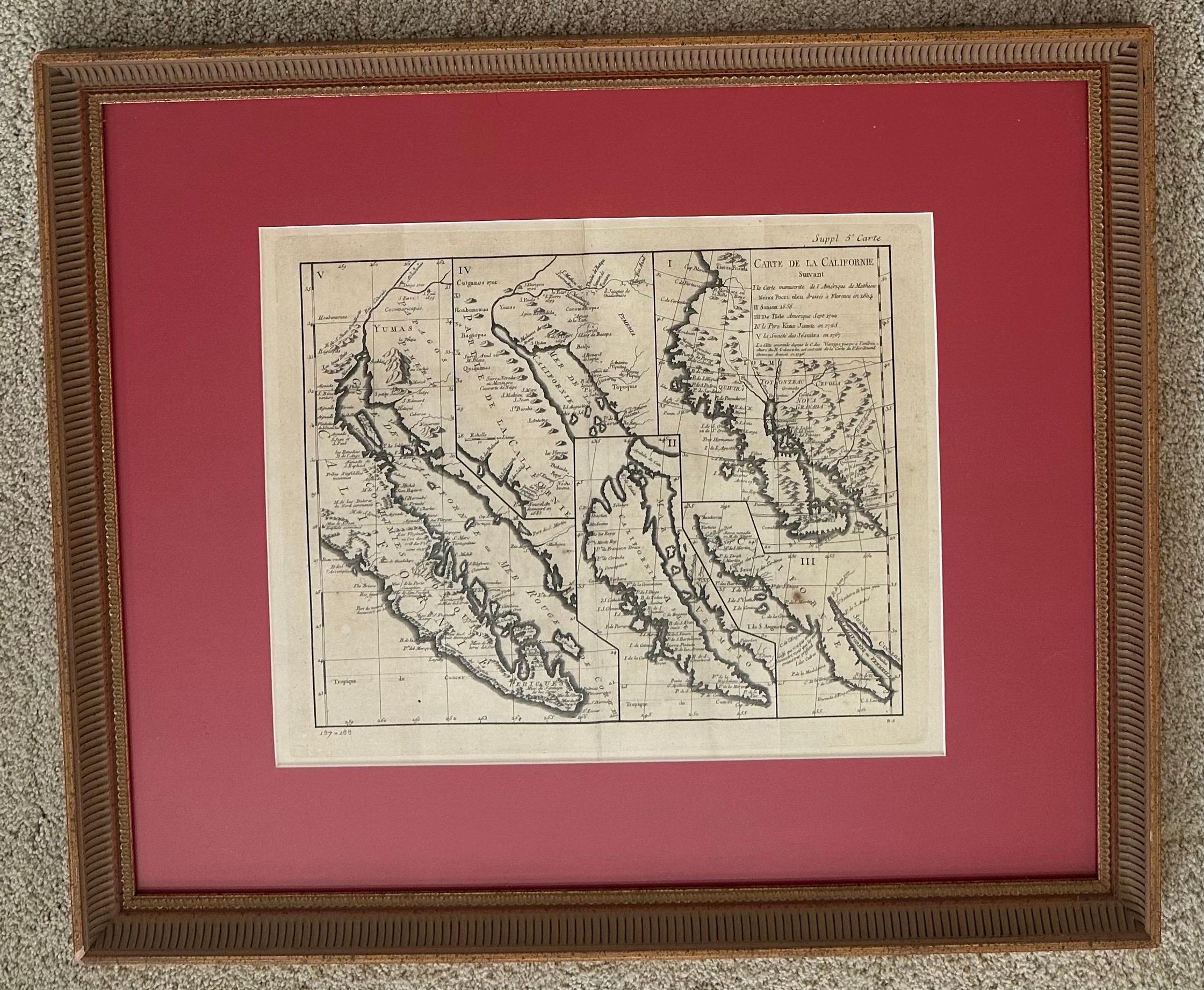 Carte ancienne de la Californie en tant qu'île 