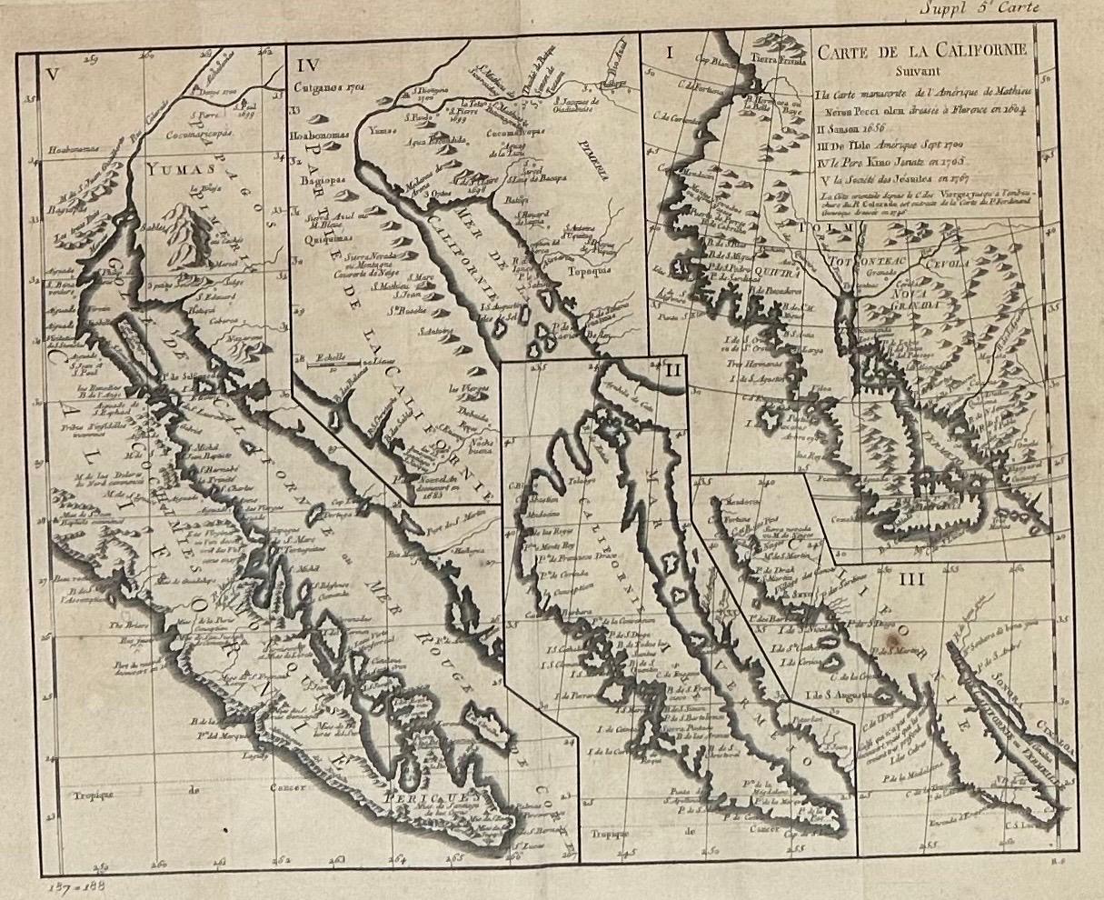 Carte ancienne de la Californie en tant qu'île 
