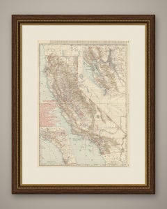 Mappa d'epoca della California, lo “Stato d’Oro”, Rand McNally, 1899