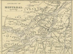 Antique Map of Canada, The Province of Ontario and Part of Quebec, 1882