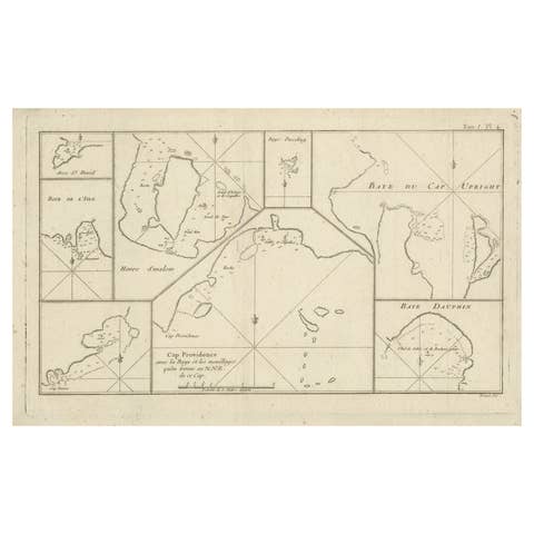 Antique Map of Cape Providence & St. David’s Cove – Strait of Magellan, 1774