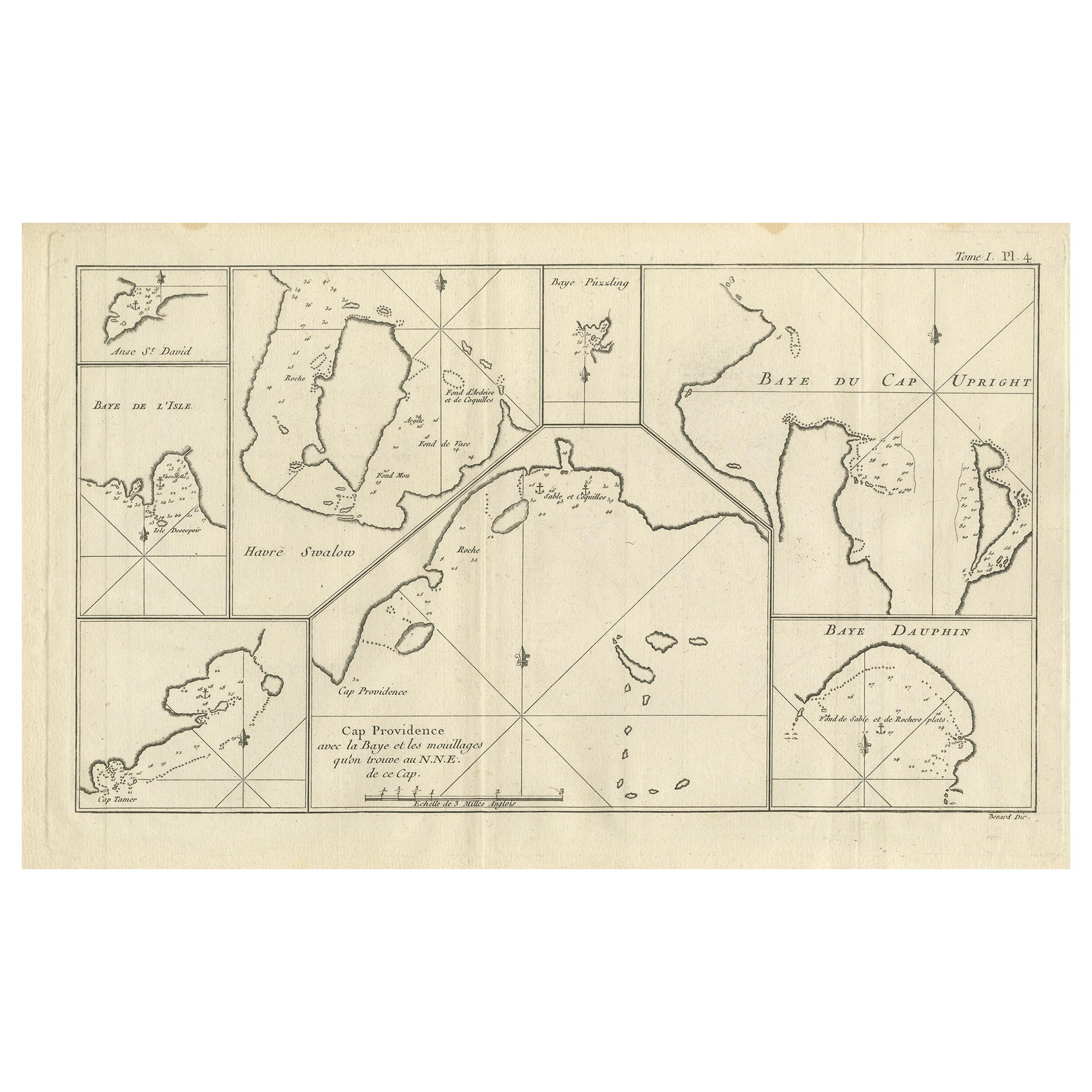 Carte ancienne de Cap Providence, St. David's Cove and Surroundings