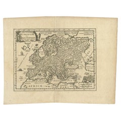 Carte ancienne de l'Europe celtique par Cluver, 1678