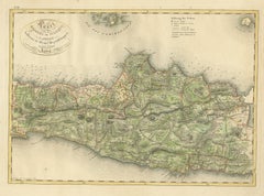 Antique Map of Central and East Java by Van den Bosch, 1818