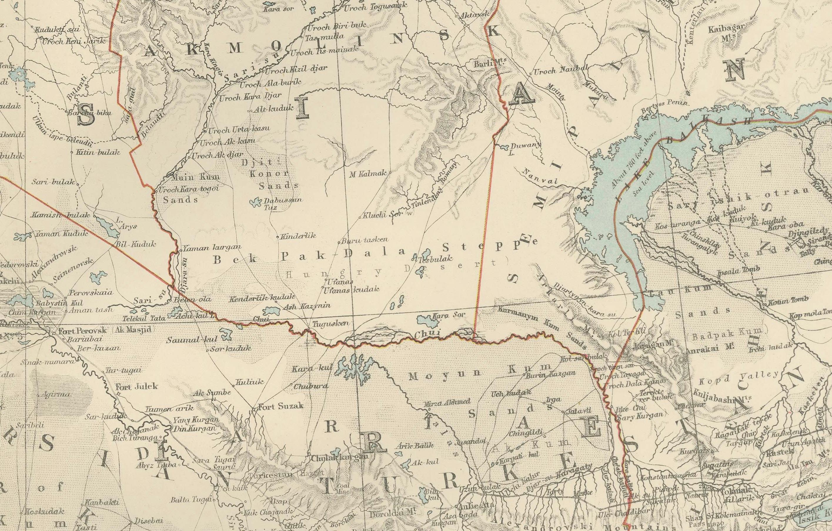 Carte ancienne de l'Asie centrale, 1903, représentant les régions de la mer Caspienne et de la route de la soie

Cette carte ancienne, intitulée 