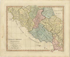 Antique Map of Central Italy & Early Roman Empire – Wilkinson c.1800
