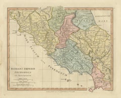 Antique Map of Central Italy & Early Roman Empire – Wilkinson c.1800