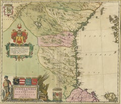 Antique Map of Central Sweden by J. Blaeu, 1662