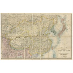 Antique Map of China and Japan by E. Stanford, 1900