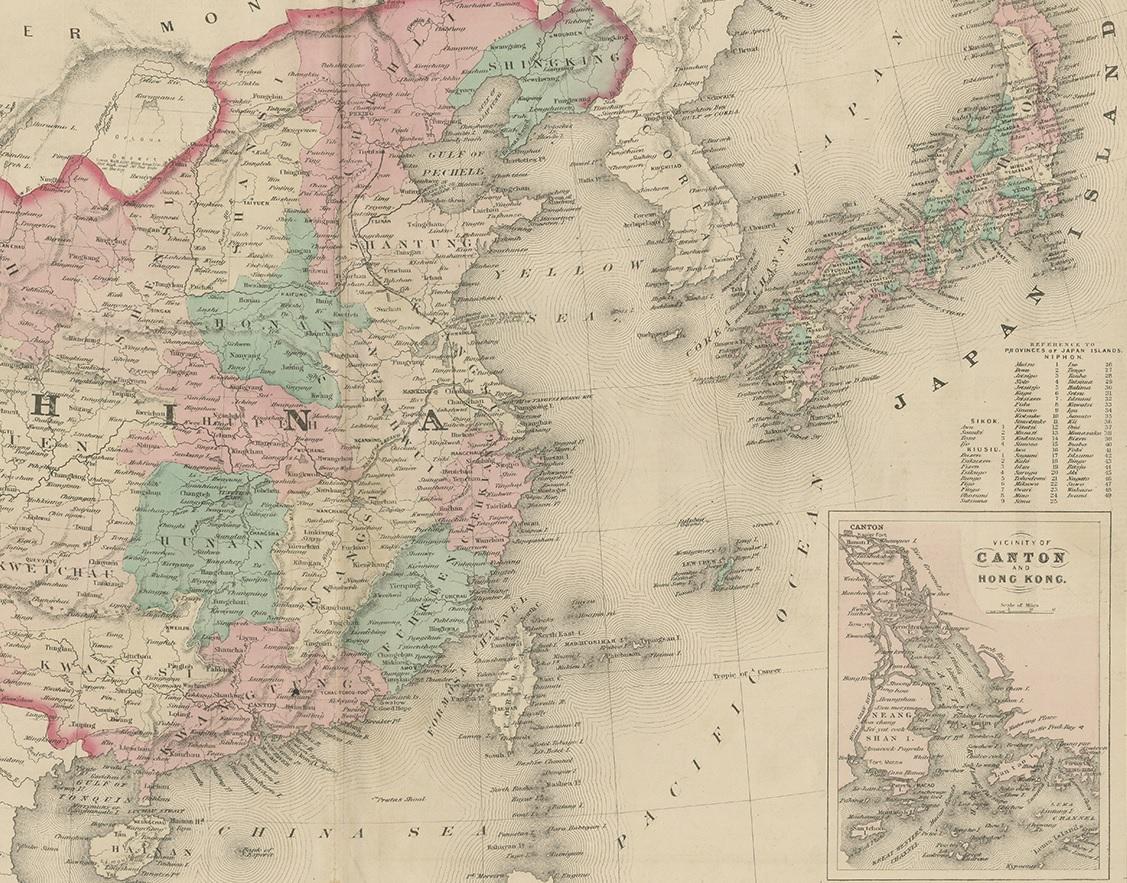 map of japan and china