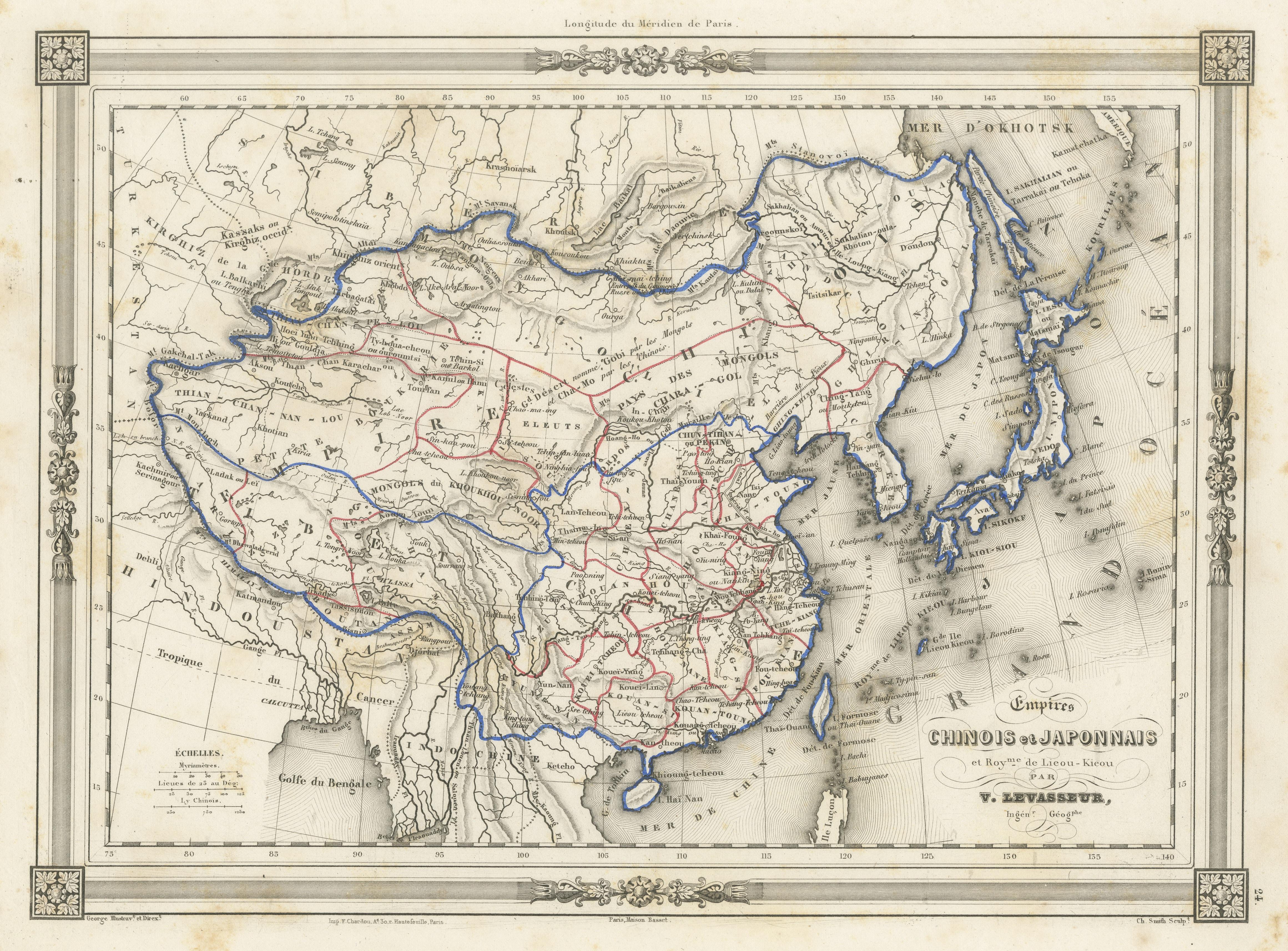 carte de la chine ancienne