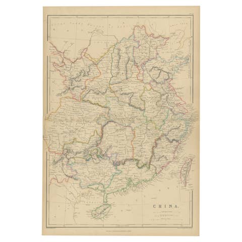 Antique Map of China by W. G. Blackie, 1859
