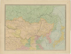 Mapa antiguo de China, Japón y Corea - Asia Oriental por Andriveau-Goujon, 1860