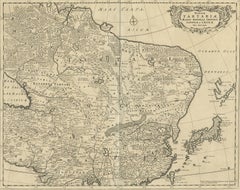 Antique Map of China, Tartary, Korea and Japan by F. de Wit, circa 1680