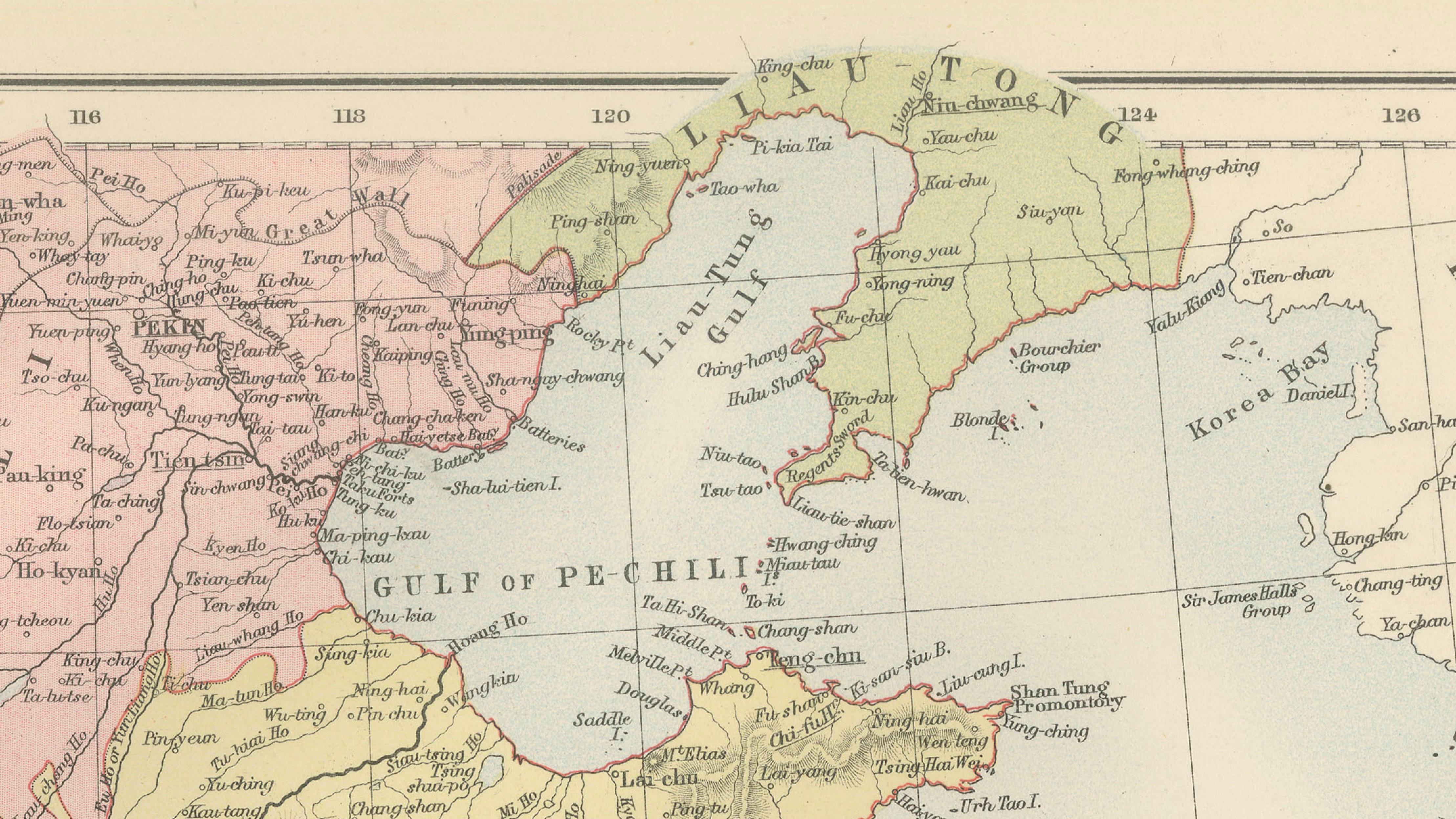 Antique Map of China with Provinces and Treaty Ports – Black’s Atlas, 1884