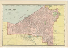 Antique Map of Cleveland, The Forest City, Rand McNally, 1899