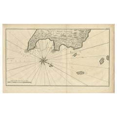Carte ancienne de l'île de Coiba, Panama, Amérique du Sud, C.1740