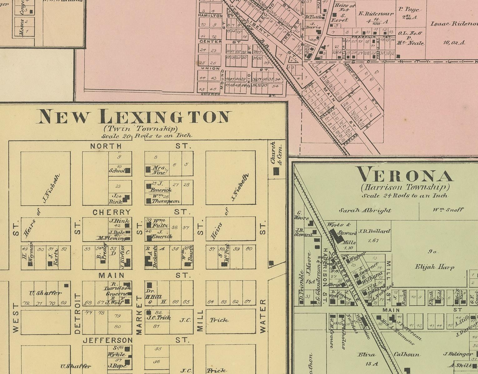 lexington ohio map