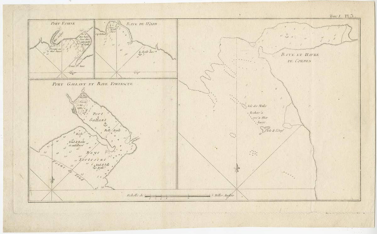 Antique Map of Cordes Bay and Surroundings