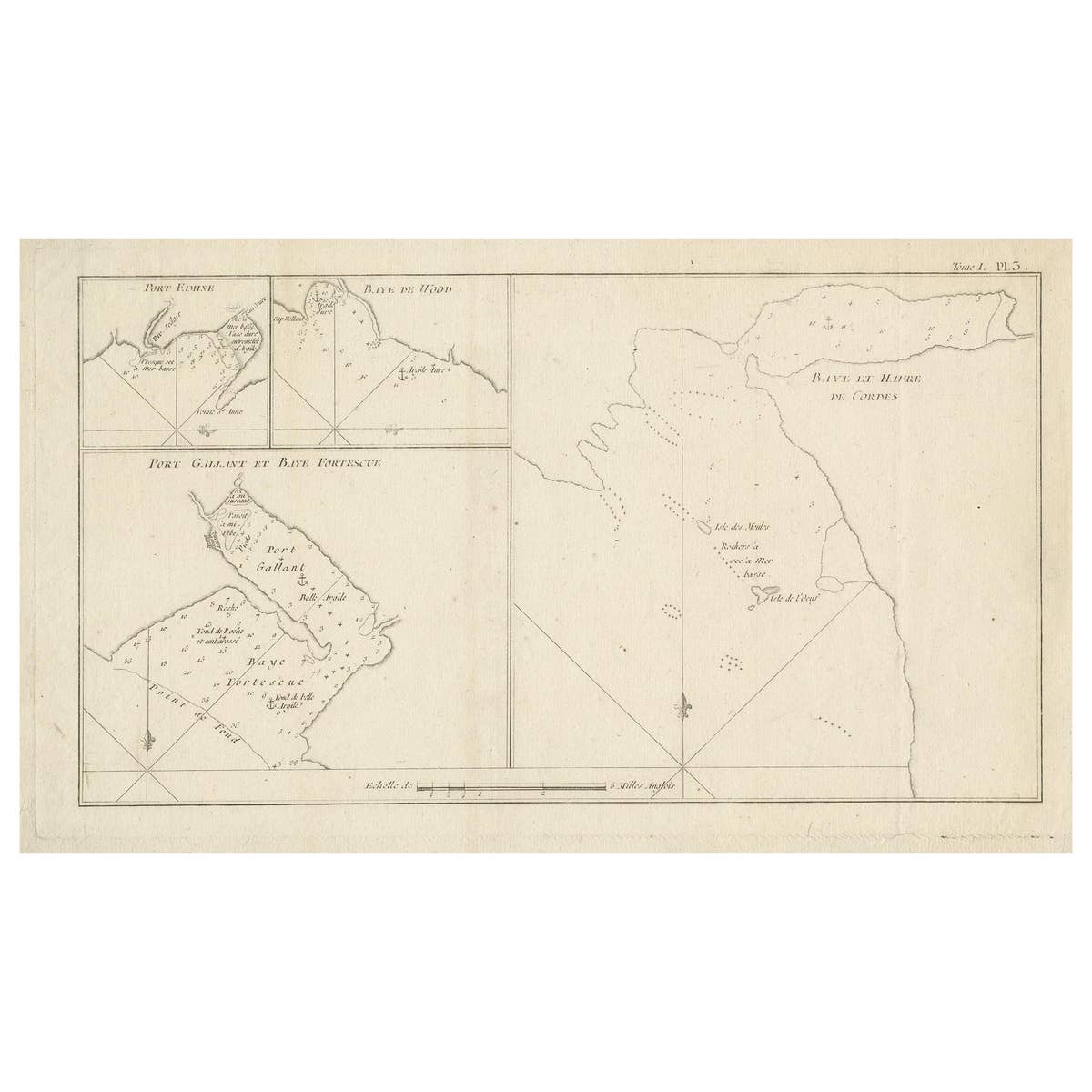 Antique Map of Cordes Bay and Surroundings