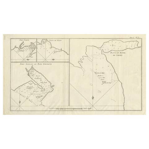 Antique Map of Cordes Bay, Port Famine & Fortescue Bay – Patagonia, 1774